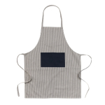 Tablier en coton recyclé à fines rayures 280 g/m2 Ukiyo Deluxe couleur bleu marine deuxième vue