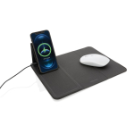 Tapis de souris personnalisable pliable avec chargeur sans fil Mouse couleur noir deuxième vue