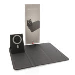 Tapis de souris personnalisable pliable avec chargeur sans fil Mouse couleur noir vue avec boîte