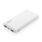 Banque d'alimentation personnalisée avec double USB 10.000 mAh Philips couleur blanc