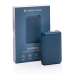 Batterie externe avec charge rapide jusqu'à 3 appareils Alameda couleur bleu vue avec boîte