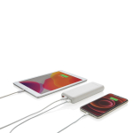 Power bank à longue durée avec charge rapide de 20.000 mAh Pasadena couleur blanc quatrième vue