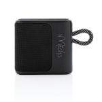 Enceinte  étanche aux éclaboussures avec fonction appels Splash couleur noir vue avec logo