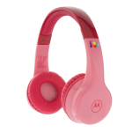 Casque sans fil personnalisé antichoc pour enfants Motorola couleur rose vue avec logo