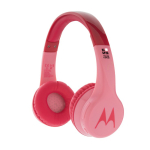 Casque sans fil personnalisé antichoc pour enfants Motorola couleur rose avec zone d'impression