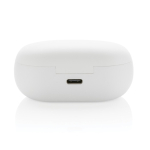 Écouteurs de qualité anti-bruit avec commande tactile Gilroy couleur blanc cinquième vue