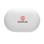Écouteurs de qualité anti-bruit avec commande tactile Gilroy couleur blanc vue avec logo