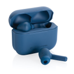 Écouteurs publicitaires robustes antibruit avec microphone Alamo couleur bleu deuxième vue