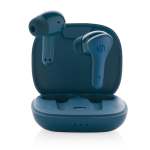 Écouteurs compact de haute qualité avec commande tactile Byron couleur bleu