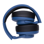 Casque musique personnalisé avec coussins et autonomie de 35h Fresno couleur bleu quatrième vue