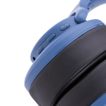 Casque musique personnalisé avec coussins et autonomie de 35h Fresno couleur bleu septième vue