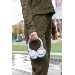 Casque musique personnalisé avec coussins et autonomie de 35h Fresno couleur blanc vue d'ambience 3