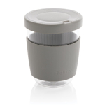 Mug de voyage personnalisable borosilicaté de 360ml Ukiyo couleur gris