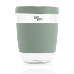 Mug de voyage personnalisable borosilicaté de 360ml Ukiyo couleur vert menthe vue avec logo