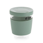 Mug de voyage personnalisable borosilicaté de 360ml Ukiyo couleur vert menthe avec zone d'impression