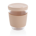 Mug de voyage personnalisable borosilicaté de 360ml Ukiyo couleur marron clair