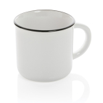 Tasse en céramique bicolore vintage de 280 ml Basic Bicolor couleur blanc