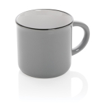 Tasse en céramique bicolore vintage de 280 ml Basic Bicolor couleur gris