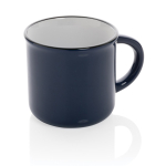 Tasse en céramique bicolore vintage de 280 ml Basic Bicolor couleur bleu marine