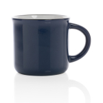 Tasse en céramique bicolore vintage de 280 ml Basic Bicolor couleur bleu marine deuxième vue