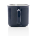 Tasse en céramique bicolore vintage de 280 ml Basic Bicolor couleur bleu marine troisième vue