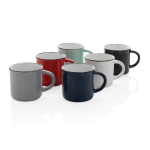 Tasse en céramique bicolore vintage de 280 ml Basic Bicolor couleur bleu marine vue générale
