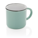 Tasse en céramique bicolore vintage de 280 ml Basic Bicolor couleur vert menthe