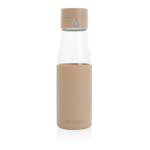 Bouteille promotionnelle avec suivi d'hydratation 600 ml Crystal Ukiyo couleur marron clair deuxième vue