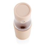 Bouteille promotionnelle avec suivi d'hydratation 600 ml Crystal Ukiyo couleur marron clair quatrième vue