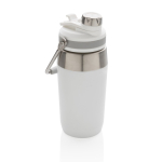 Bouteille en acier avec bouchon double fonction 500ml Slender couleur blanc