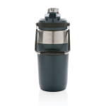 Bouteille en acier avec bouchon double fonction 500ml Slender couleur bleu marine quatrième vue