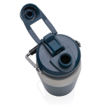 Bouteille en acier avec bouchon double fonction 500ml Slender couleur bleu marine sixième vue