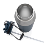 Grande bouteille thermos avec bouchon avec paille 1L Slender couleur bleu marine cinquième vue