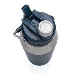 Grande bouteille thermos avec bouchon avec paille 1L Slender couleur bleu marine sixième vue
