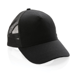 Casquette écologique style camionneur en coton avec maille Eco Mesh couleur noir septième vue
