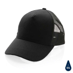 Casquette écologique style camionneur en coton avec maille Eco Mesh couleur noir huitième vue