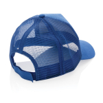 Casquette écologique style camionneur en coton avec maille Eco Mesh couleur bleu cinquième vue