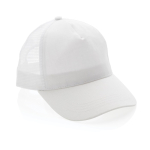 Casquette écologique style camionneur en coton avec maille Eco Mesh couleur blanc septième vue