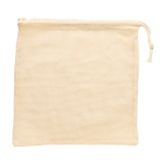 Jeu de 9 quilles en bois de pin présenté dans une pochette en coton couleur marron troisième vue