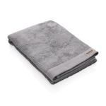 Serviette de bain type spa de grande absorption 500 gr Ukiyo couleur gris troisième vue