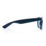 Lunettes de soleil en plastique recyclé et verres fumés Greeny couleur bleu marine troisième vue