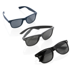 Lunettes de soleil en plastique recyclé et verres fumés Greeny couleur bleu marine vue générale