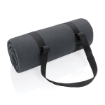 Couverture de pique-nique pliable en RPET hydrofuge avec logo Coating couleur gris foncé cinquième vue