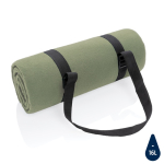 Couverture de pique-nique pliable en RPET hydrofuge avec logo Coating couleur vert foncé
