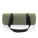 Couverture de pique-nique pliable en RPET hydrofuge avec logo Coating couleur vert foncé deuxième vue