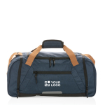 Sac de voyage en polyester recyclé au style urbain Urban Outdoor couleur bleu marine avec zone d'impression