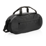 Sac de sport personnalisé en polyester recyclé Impact couleur noir sixième vue