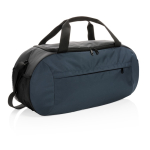Sac de sport personnalisé en polyester recyclé Impact couleur bleu marine sixième vue