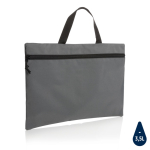 Porte-documents promotionnel recyclé simple avec poignée Basic RPET couleur gris foncé