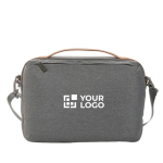 Mallette PC 15,6” personnalisée au design minimaliste éco Exclusive couleur gris foncé avec zone d'impression